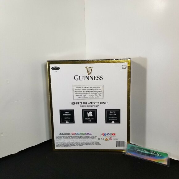 Front Porch Classics Guinness Beer 1000 Piece Foil Accented Puzzle 29”x 23” -NEW - Picture 3 of 4
